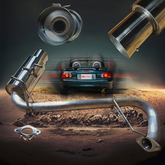 1999-2005 Mazda Miata NB 1.8l Axleback Exhaust with Removable Silencer