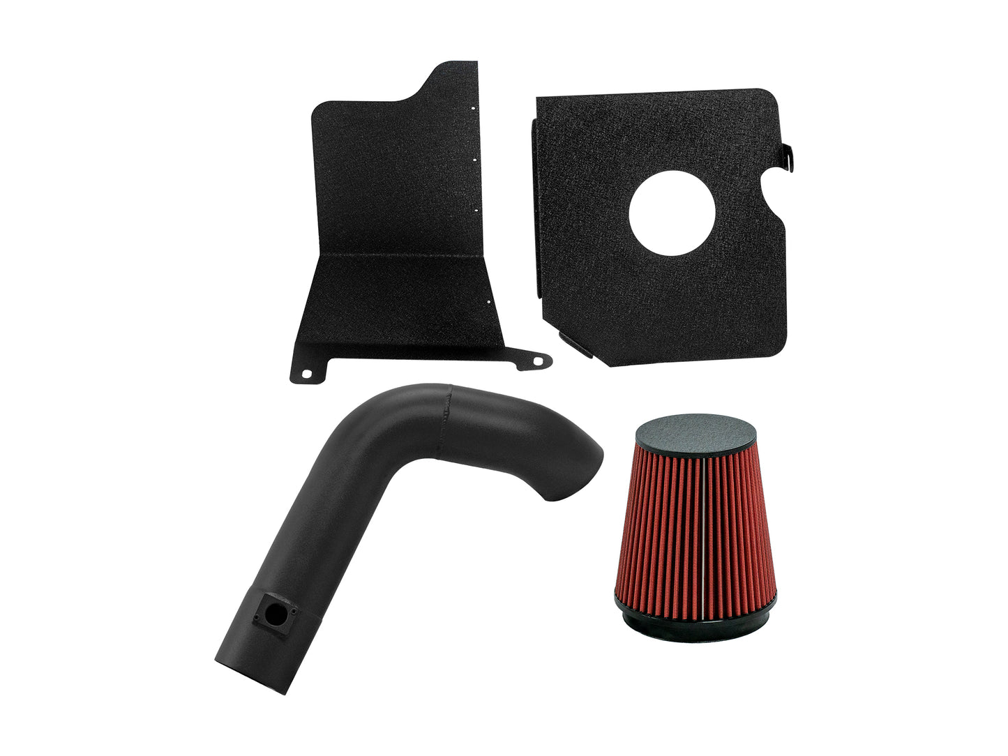 2004-2005 Chevrolet Silverado 2500 3500 HD Duramax LLY 6.6L V8 Turbo Diesel Cold Air Intake Wrinkle Black