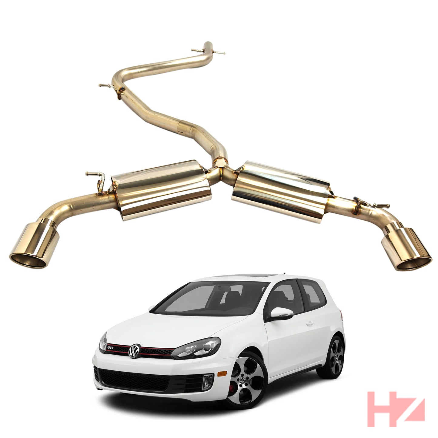 2010-2014 Volkswagen MK6 2.0T Golf GTi Turbo Cat Back Exhaust